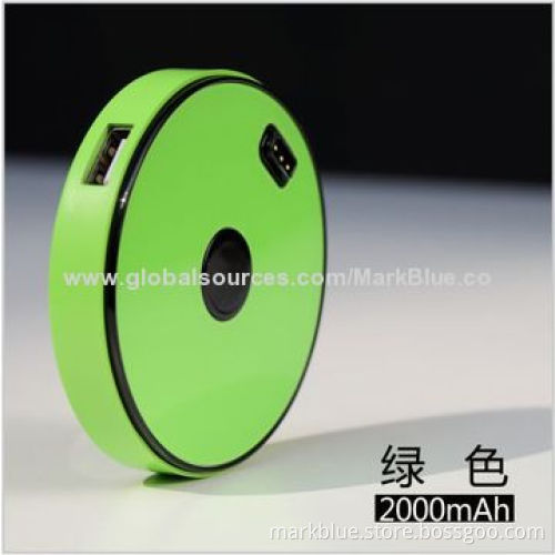 2014 New Design Round Novelty 2,000mAh Superposed Power Banks for Smartphones/Tablets